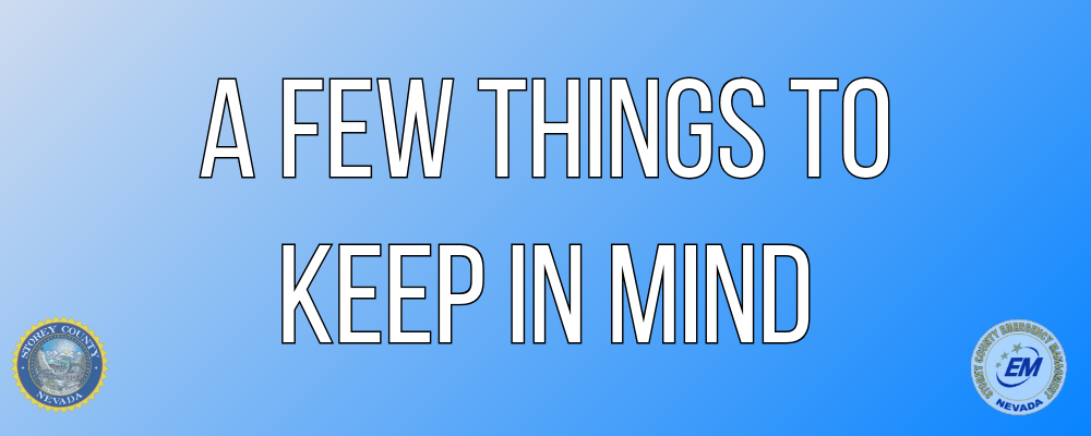 A FEW THINGS TO KEEP IN MIND