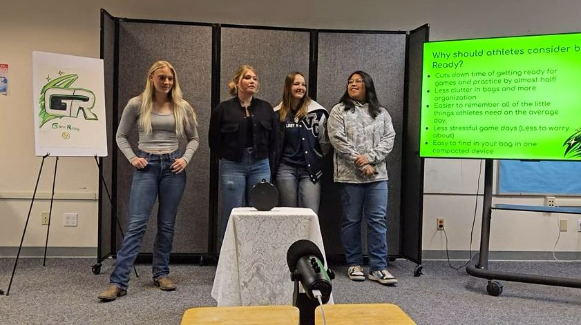 The Game Ready group presents their project | Photo Credit: Storey County School District